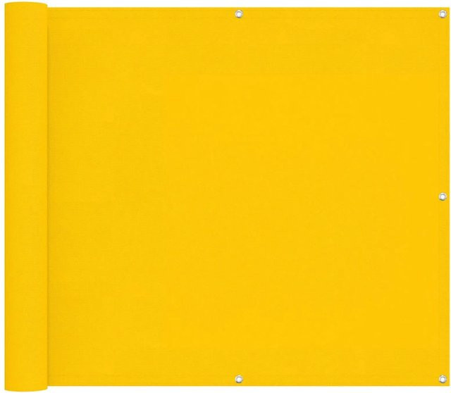 vidaXL Balkonsichtschutz Gelb mit Streifenmuster aus PU-beschichtetem Oxford-Textil, B/H: 90 x 200 cm - Bild 1