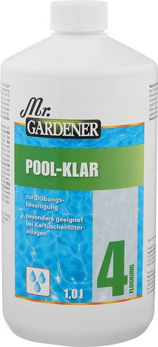 Mr. GARDENER Flockungsmittel Pool Klar, 1 l, weiss - Bild 1