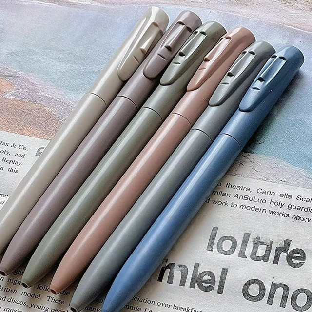 TWBEB Druckgel-Stifte mit kunstgraviertem Design, schnelltrocknende Tinte 0,5 mm, erhältlich in Blau oder Mehrfarbig für Schule und Büro - Bild 1