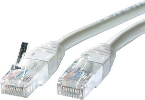 Roline RJ45 Patchkabel CAT 5e U/UTP Ethernet/LAN Grau, Länge: 5,00 m - Bild 1