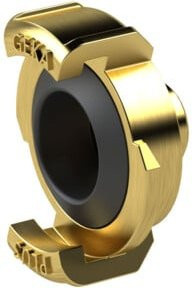 Riegler GEKA-Gewindestück starr aus Messing in Gold, G 1/2 IG - Bild 1