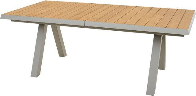 Siena Garden Gartentisch Tirana aus Teakholz rechteckig ausziehbar braun B/T/H: 100 x 200 cm - Bild 1