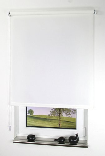 LIEDECO Seitenzug-Rollo aus Polyester in Weiß, Breite: 102 cm, Höhe: 180 cm - Bild 1