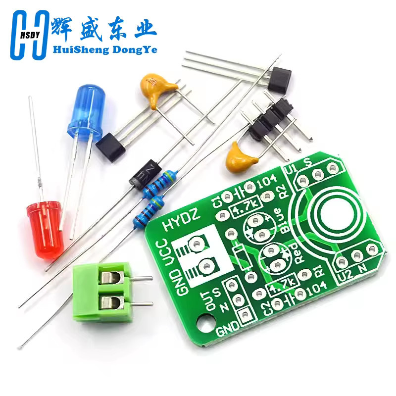 HUISHENGYUFA Hall magnetischer Induktionssensor mit Nord- und Südpol-Erkennungsmodul als DIY-Lernkit - Bild 2