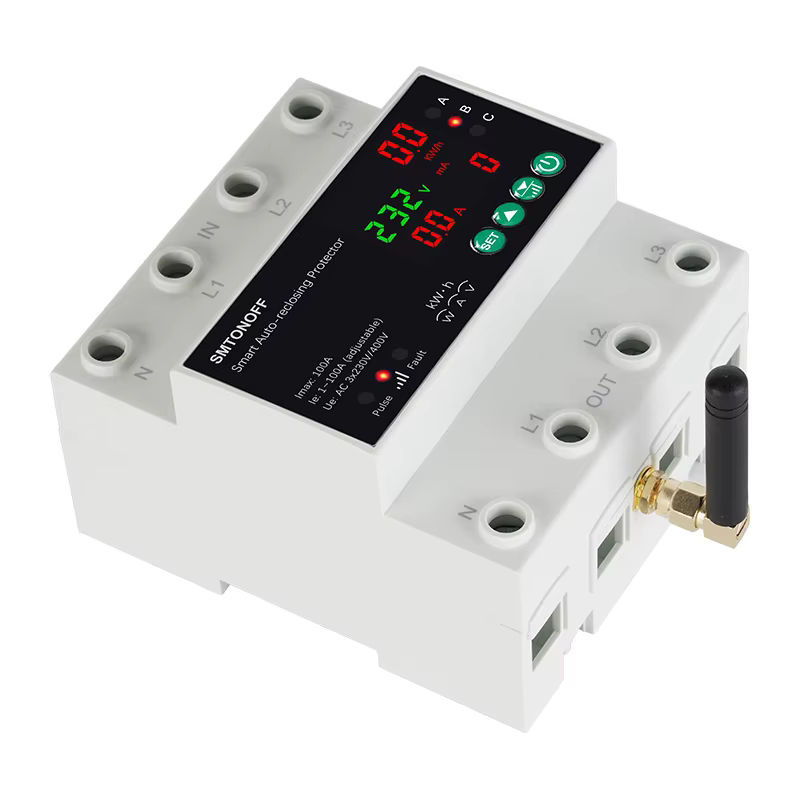Tuya WiFi Drei-Phasen 4P 100A Smart Meter mit Unterspannungsschutz, Auto-Wiedereinschaltung und Timer in Weiß - Bild 4