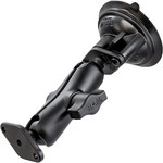 RAM Mounts Saugfuss-Set mit Diamond-Anbindung in Schwarz, mittlerer Verbindungsarm, 2x Diamond-Basisplatte (Trapez) und B-Kugel, RAM-B-166U - Bild 1