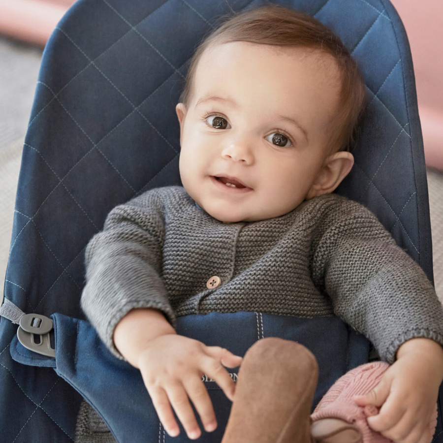 Babybjörn Babywippe Bliss gewebt in Blau - Bild 2