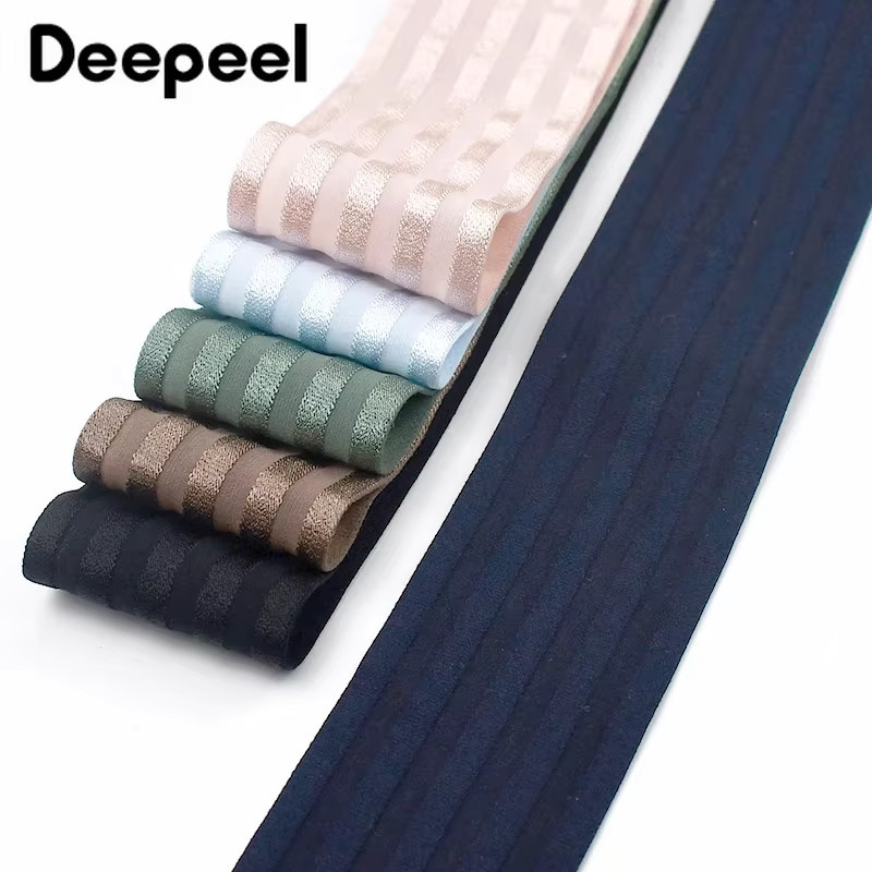 Deepeel Nylon-Elastikband in Multicolour, weiches Stretchband für Rockbund und DIY-Nähzubehör, Breite: 50 mm - Bild 5