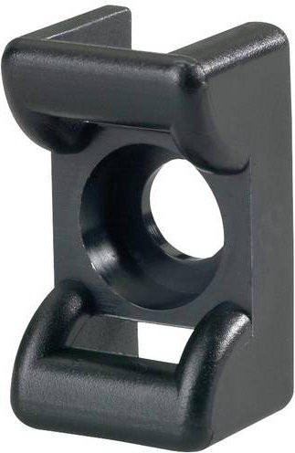 HellermannTyton Befestigungssockel KR6G5-PA66-BK schraubbar Schwarz 100 Stück - Bild 1