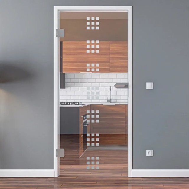 Levidor Glastür Stuttgart Office/Studio modern, transparent, DIN-Links, B: 83,4 cm, H: 209,7 cm - Bild 1