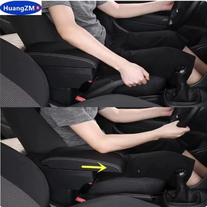 HuangZM Auto-Armlehnenbox für Chevrolet Cruze und Holden Cruze 2009–2015 mit USB-Anschluss, Schwarz - Bild 4