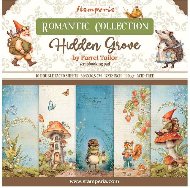 Stamperia Scrapbook-Block Hidden Grove in Multicolor - Bild 1