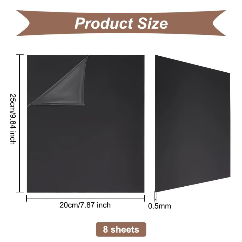 8 Stück ABS-Kunststoffplatten in Schwarz für Architekturmodelle und Sandtische, B: 25,4 cm, T: 20,3 cm - Bild 2