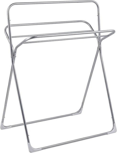 Relaxdays Wäscheständer aus Edelstahl in Silber, freistehend und klappbar, B/T/H: 106,5 x 34,5 x 78,5 cm - Bild 1