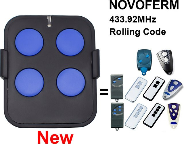 Novoferm Novotron Garagentor Fernbedienung für 502 MAX43-2 und 504 MAX43-4, 433,92 MHz, Schwarz - Bild 1