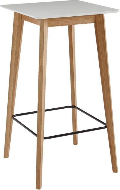 Wohnling Bartisch in Weiß Natur aus MDF und Eiche, B/H/T: 60 x 110 x 60 cm - Bild 1