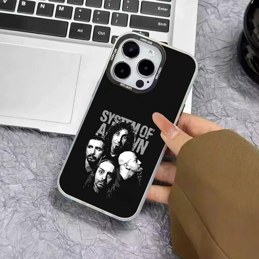 Vintage Band S-System iPhone Schutzhülle mit Laser IMD Design in Silber für iPhone 17 16 15 14 13 12 11 Air Pro Max Plus - Bild 2