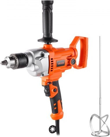 VEVOR Elektrischer Bohrmaschinenmischer Set mit D-Griff, 850 U/min, 3,2 A, Orange - Bild 1