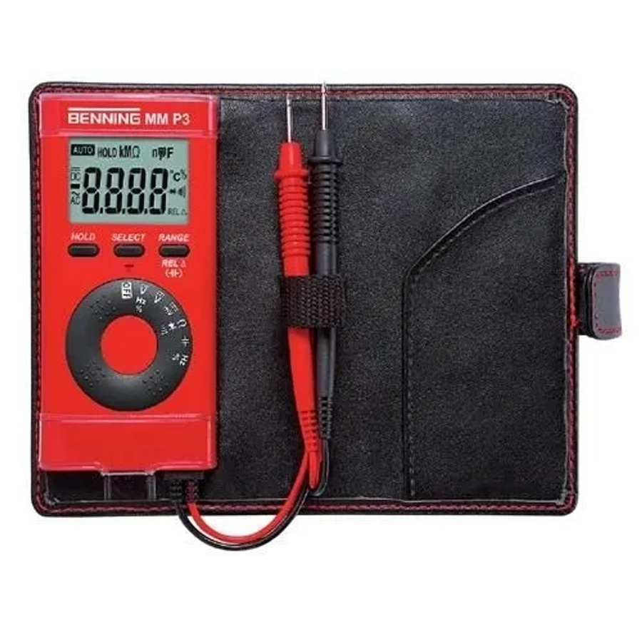 Benning MM P3 Digitales Hand-Multimeter CAT II 600 V / CAT III 300 V mit 4000 Counts in Rot - Bild 3