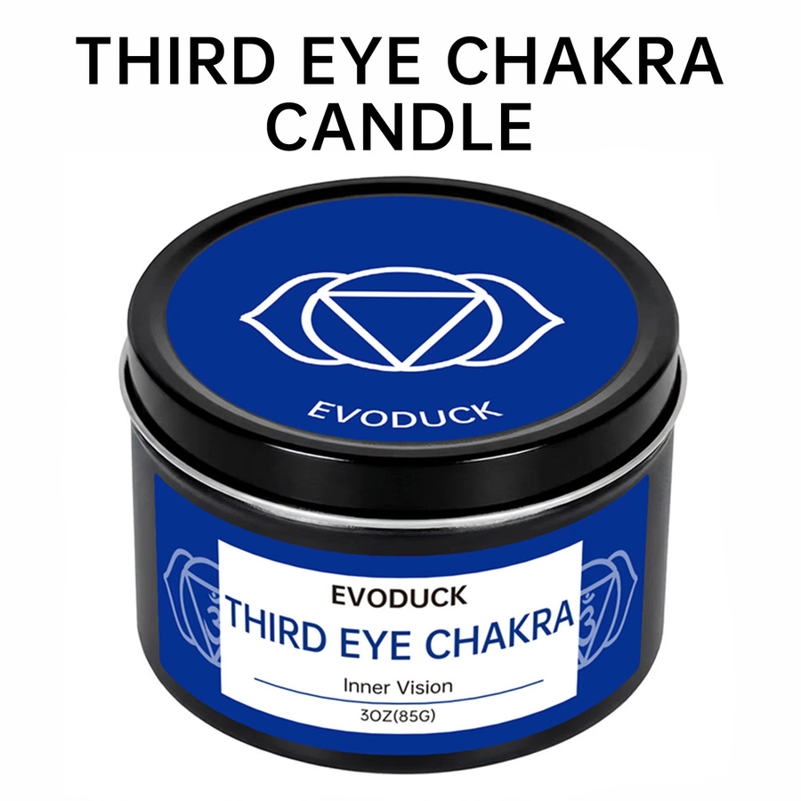 EVODUCK Salbei-Weihrauch-Duftkerze mit Kristall und Böser-Blick-Amulett für Meditation und Yoga, 3oz - Bild 7