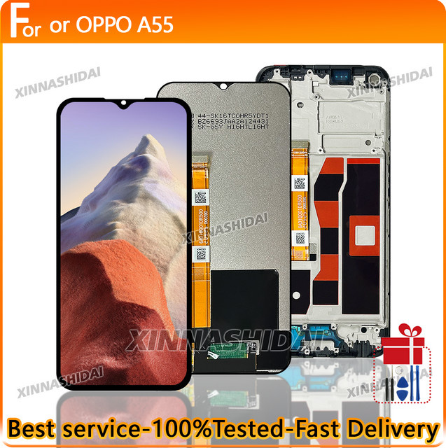 LCD Display Touchscreen Digitizer Montage für OPPO A55 in Schwarz - Bild 1