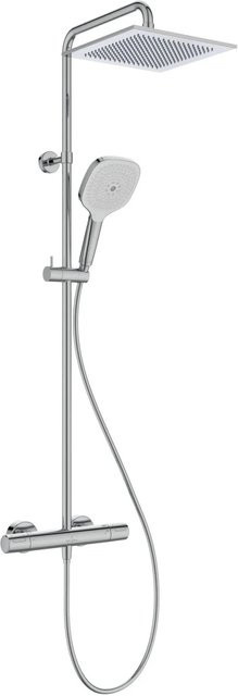 Villeroy & Boch Elody Duschsystem Komplettset mit Handbrause, Regendusche und Thermostat in Chrome - Bild 1