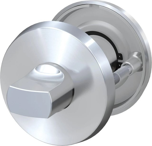 BASI WC Rosettenpaar ZBR 3110 Lochung aus Edelstahl in Silber, B/B: 90 x 90 mm - Bild 1