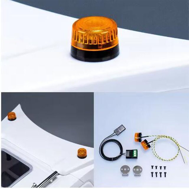 Nooxion RC Modell Warnlicht, LED 360 Grad drehbares Licht, 1:14, Orange - Bild 1