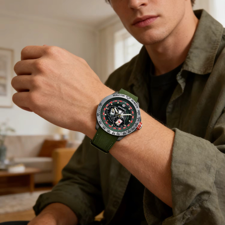 Deesio Armbanduhr, Automatik, Kohlefasergehäuse, Silikonarmband, Herren, Schwarz - Bild 2