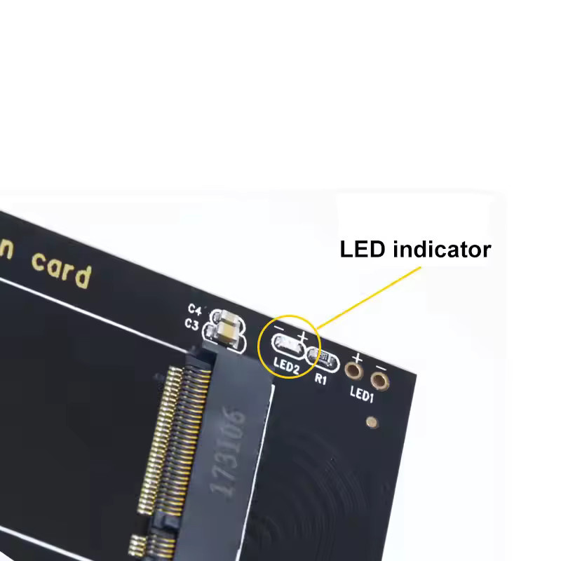 T.F.SKYWINDINTL PCIe zu M.2 NVMe SSD Adapter Karte in Schwarz für M-Key SSDs 2230-2280 - Bild 3