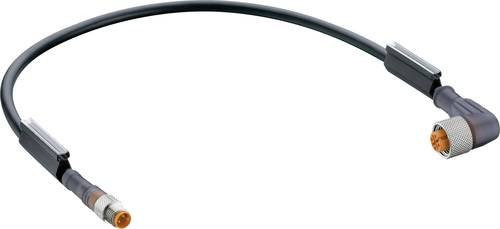 Belden 11778-10 Sensor-Aktor-Steckverbinder M12 Stecker gerade und Buchse gewinkelt, Schwarz, Länge: 1,00 m - Bild 1