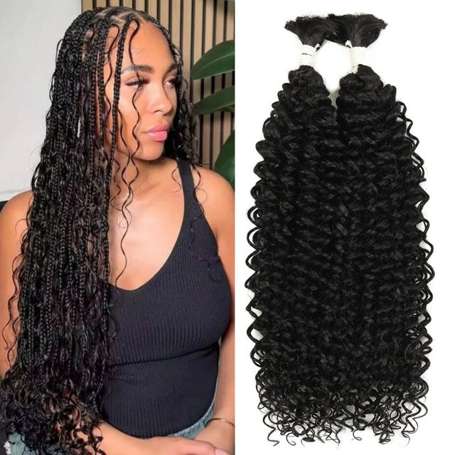 YAKIBEAUTY Kinky Curly Synthetische Boho-Zöpfe Bulk-Haar, 2 Stück, 30 Zoll - Bild 1