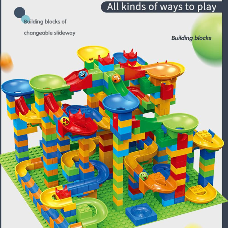 Yiran toy Murmelbahn Labyrinth Stadt Bausteine 514 Teile - Bild 2