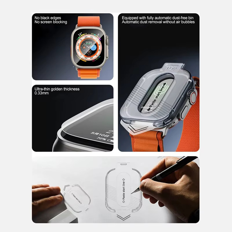 Apple Displayschutzfolie gehärtetes Glas, Apple Watch Ultra 2 49 mm - Bild 4