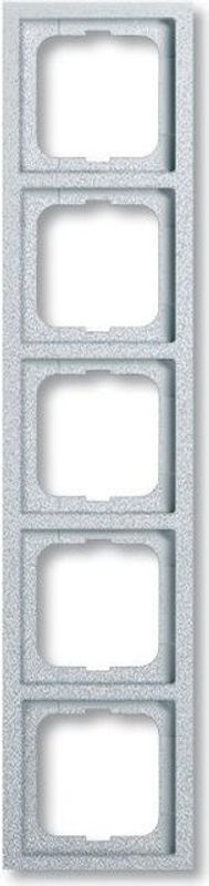 Busch-Jaeger 5fach Rahmen Future Linear Weißaluminium RAL 9006, B: 8,0 cm, H: 36,4 cm, T: 1,1 cm - Bild 2