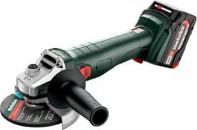 Metabo Akku-Winkelschleifer W 18 L 9-125 in Grün mit 2x 4Ah Li-Power Akkus und ASC 55 Ladegerät in der metaBOX 165 L - Bild 1