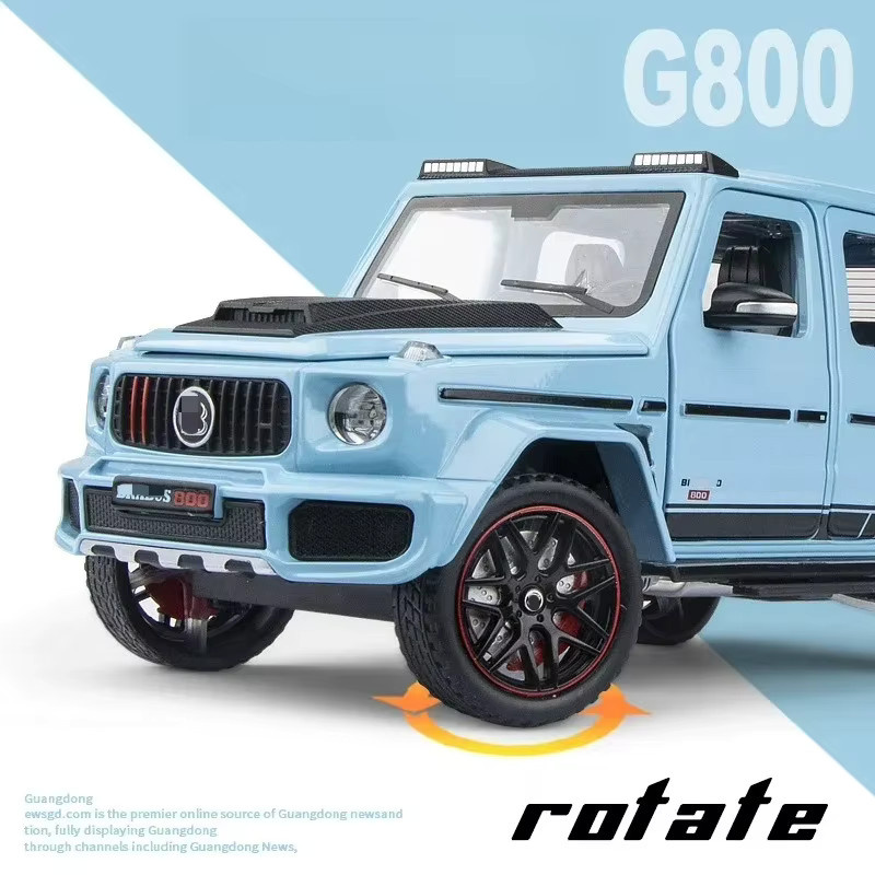 MINI AUTO G800 SUV, Auto-Modell, 1:24, Metall, mit Sound & Licht, Blau - Bild 3