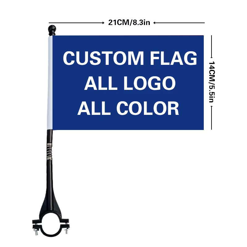 Eoodlove Flagge aus Polyesterfaser für Fahrrad und Motorrad, einseitig bedruckt, B: 21,24 cm x H: 13,97 cm - Bild 2