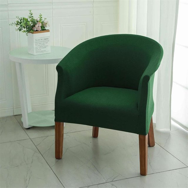 Yiran Furniture Universal Elastischer Stuhlbezug für Esszimmerstühle, Grün, Kariert, B/H: 38 x 41 cm - Bild 1