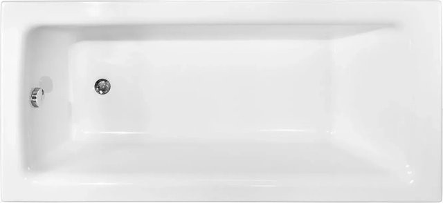 Bad Land Badewanne TALIA Rechteck aus Acryl in Weiß inklusive Badewannenablage, Kopfstütze, Ablauf und Füßen, B/T: 130 x 70 cm - Bild 1