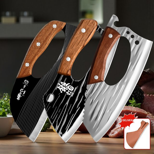 PLYS Chef Knife mit Holzgriff und Messerabdeckung - Bild 1