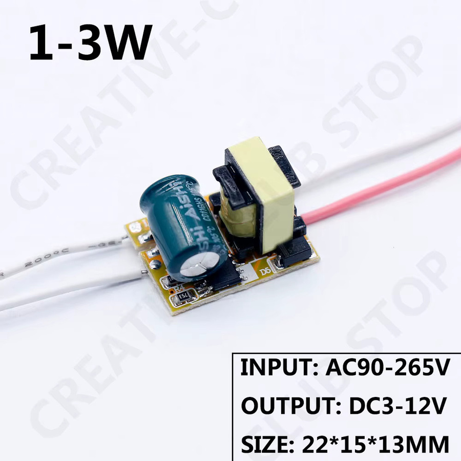 DT&ZM LED-Treiber Netzteiladapter für LED-Scheinwerfer und Chips, 90-265V, 300mA, verschiedene Leistungsstufen von 1W bis 18W - Bild 2