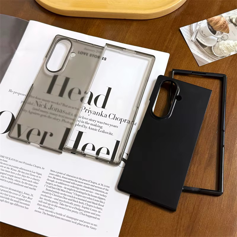 Transparente und matte PC-Klapp-Handyhülle für Samsung Galaxy Z Fold 7, 6, 5, 4, 3 5G, ultradünne stoßfeste Schutzhülle mit harter Rückseite - Bild 3