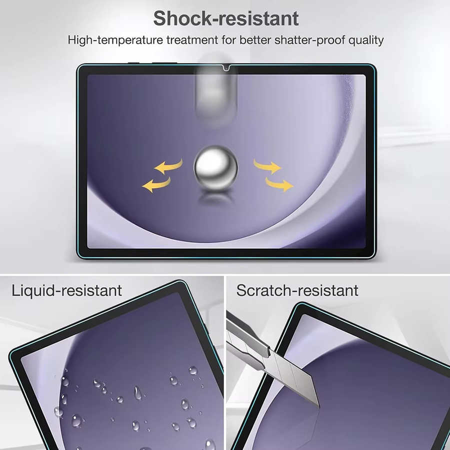 2 Stück Samsung Displayschutzfolie aus 9H HD gehärtetem Glas, transparent, passend für Galaxy Tab S10 FE 2025, S9 Plus, S7, S6 Lite, Tab A9 Plus, A8 und A7 8,7 - Bild 6
