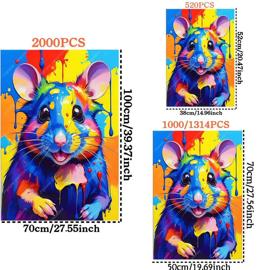 AZNM Kunstpuzzle, Bunt / Mehrfarbig, Tiere - Bild 2