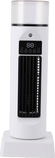 Koogeelife Blattloser Turmventilator mit Befeuchtungsfunktion und Fernbedienung, 6 Geschwindigkeiten, Leise, Schwarz oder Weiß - Bild 1