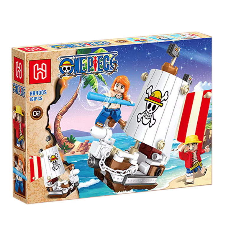 Bandai One Piece Piratenschiff Thousand Sunny Going Merry, Mikro-Bausteine Montagemodell, Figuren-Sets - Bild 3