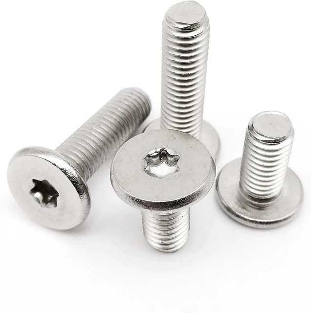HZYUEGOU Ultradünne Torx Kopfschrauben aus Edelstahl A2-70, Silber, verschiedene Größen M1,6 bis M8 - Bild 1