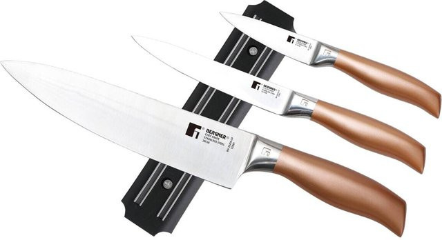 BERGNER Messerset COPPER aus Edelstahl in Silber und Braun, 3-teilig - Bild 1