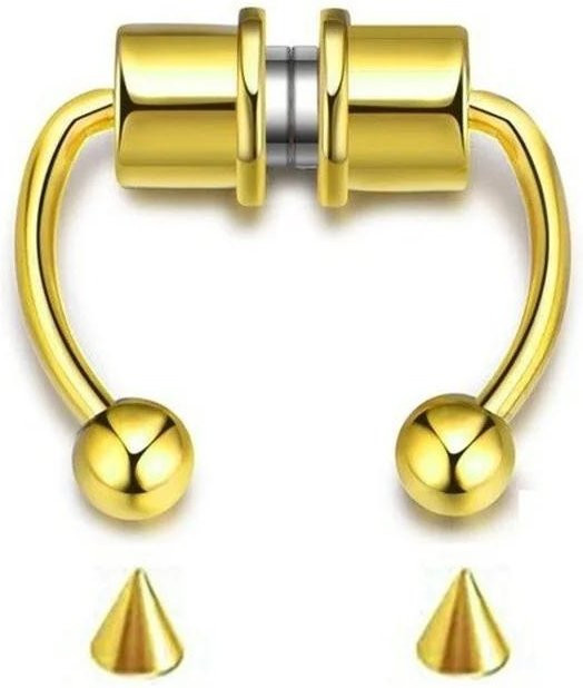 Nasenring Magnetisch, Edelstahl, Silber, Damen - Bild 1